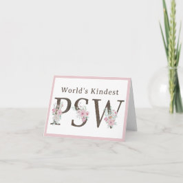 World’s Kindest  PSW Floral Christmas サンキューカード
