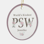 World’s Kindest  PSW Floral Christmas セラミックオーナメント (左)
