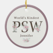 World’s Kindest  PSW Floral Christmas セラミックオーナメント (裏面)