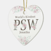 World’s Kindest PSW Floral Christmas セラミックオーナメント (左)