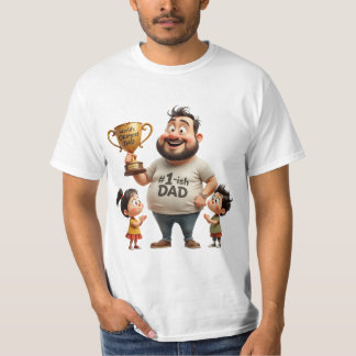 World’s Okayest Dad – Funny Cartoon Father’s Day  Tシャツ