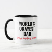 World’s Okayest Dad Funny Quote マグカップ (左)