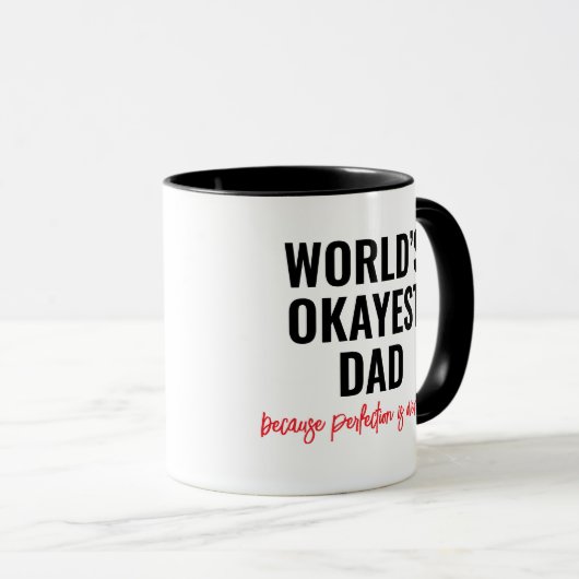 World’s Okayest Dad Funny Quote マグカップ (正面右)