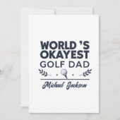 World’s Okayest Golf Dad Custom Name Design シーズンカード (正面)