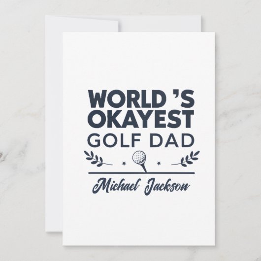 World’s Okayest Golf Dad Custom Name Design シーズンカード (正面)