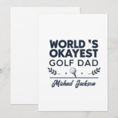 World’s Okayest Golf Dad Custom Name Design シーズンカード (正面/裏面)