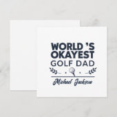 World’s Okayest Golf Dad Custom Name Design シーズンカード (正面/裏面)