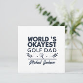 World’s Okayest Golf Dad Custom Name Design シーズンカード (スタンド正面)
