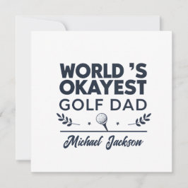 World’s Okayest Golf Dad Custom Name Design シーズンカード