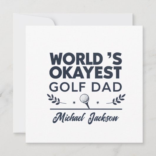 World’s Okayest Golf Dad Custom Name Design シーズンカード (正面)