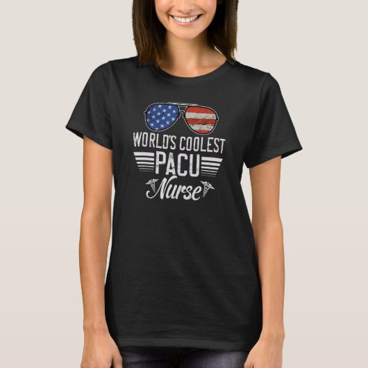 World´s Okayest PACU Nurse American Flag Patriotic Tシャツ (正面)