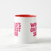 World’s Okayest Skier Funny Ski Mug マグカップ (中央)