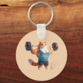 World’s Strongest Mom Cat Keychain キーホルダー (正面)
