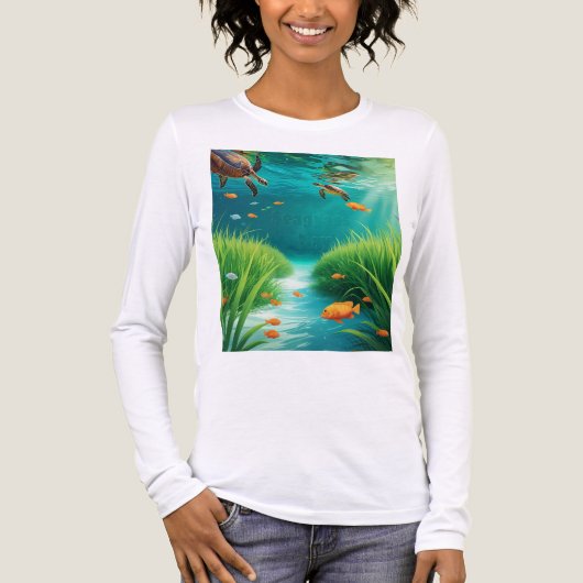 World Sea grass Day トライブレンドＴシャツ (正面)