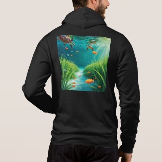 World Sea grass Day パーカ (裏面)