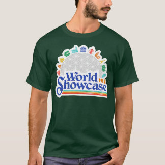 World ShowcaseレトロスタイルEpcot artwork by Kelly Tシャツ