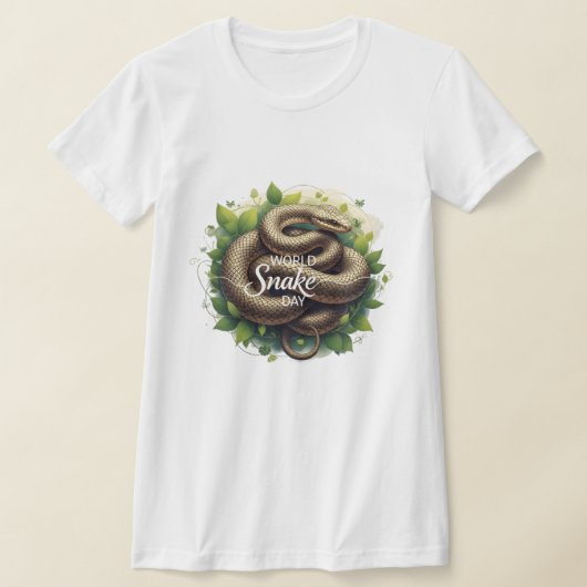 World Snake Day T-Shirt Design | Snake Conservatio Tシャツ (レイダウン)