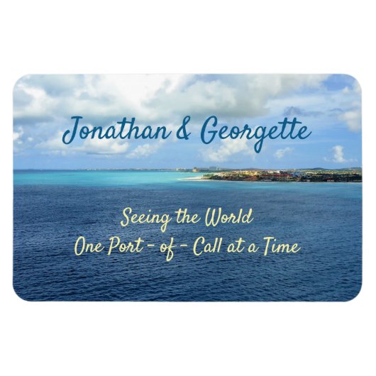 World Stateroomのドアマーカーを見る マグネット (横)