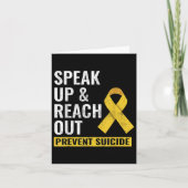 World Suicide Prevention Awareness Day Yellow Ribb カード (正面)