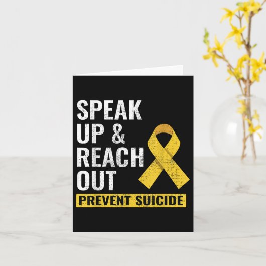 World Suicide Prevention Awareness Day Yellow Ribb カード (黄色い花)