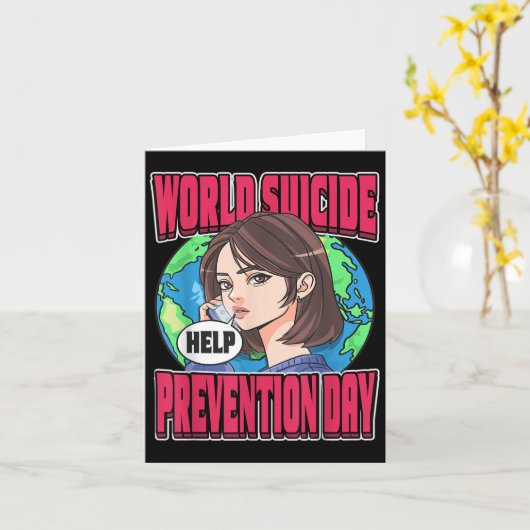 World Suicide Prevention Day Awareness September 1 カード (黄色い花)