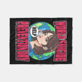 World Suicide Prevention Day Awareness September 1 フリースブランケット (正面(横))