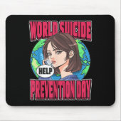 World Suicide Prevention Day Awareness September 1 マウスパッド (正面)