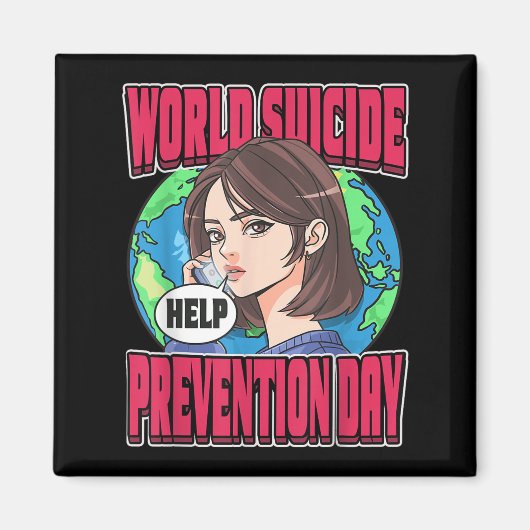 World Suicide Prevention Day Awareness September 1 マグネット (正面)