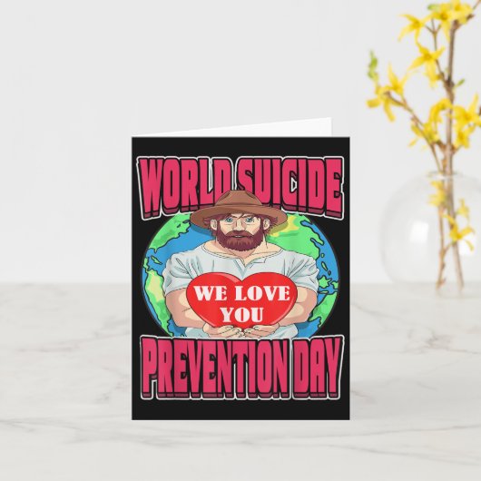 World Suicide Prevention Day Motivational Dad Sept カード (黄色い花)