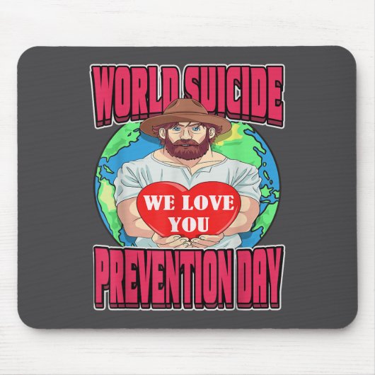 World Suicide Prevention Day Motivational Dad Sept マウスパッド (正面)