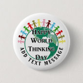 World Thinking Day Pinback Button 缶バッジ (正面)