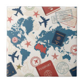 World Travel Map Pattern タイル (正面)
