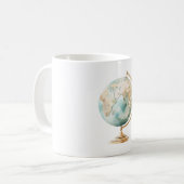 World Travel Places Globe コーヒーマグカップ (正面左)