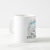 World Travel Window Airplane コーヒーマグカップ (正面左)