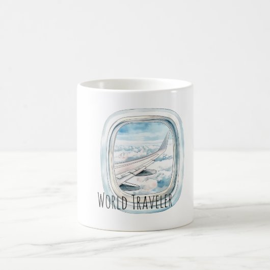 World Travel Window Airplane コーヒーマグカップ (中央)
