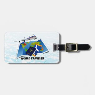 World Traveler – マップ、パスポート、チケット ラゲッジタグ