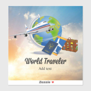 World Traveler Template, Add text, シール