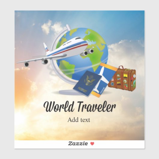 World Traveler Template, Add text, シール (シート)