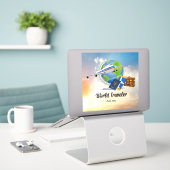 World Traveler Template, Add text, シール (デスク上のノートパソコン)