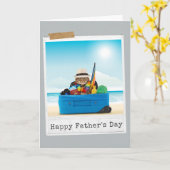 World Traveller Cat Happy Father's Day Card カード (黄色い花)