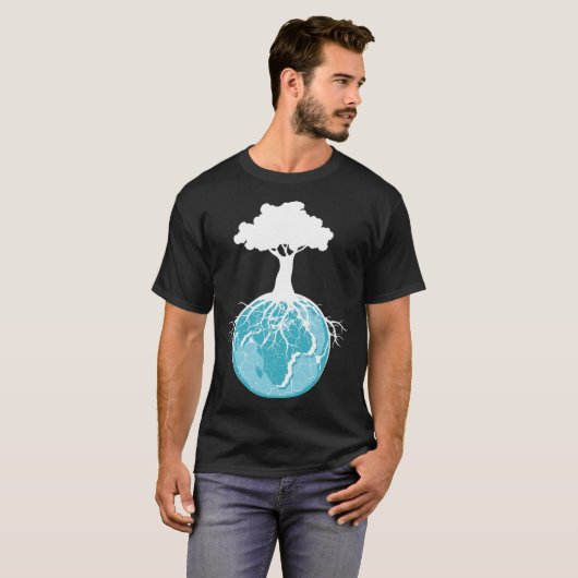 World Tree Roots Environmentalist And Nature Tシャツ (正面フル)