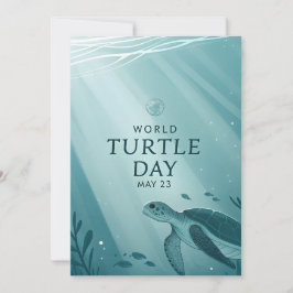 World Turtle Day Underwater Sea Turtle Art シーズンカード