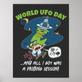 World UFO Day Provingおもしろい Session Cartoon ポスター (正面)