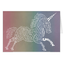 World Unicorn Card - Rainbow Background