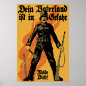 World War 1 German Recruitment Poster ポスター (正面)