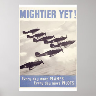 World War 2ヴィンテージのポスターより多くの飛行機を毎日 ポスター