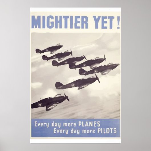 World War 2ヴィンテージのポスターより多くの飛行機を毎日 ポスター (正面)