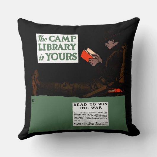 World War I Camp Library 1917軍隊 クッション (裏面)