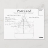 World War IIカラーポストカードRMS Queen Mary ポストカード (裏面)