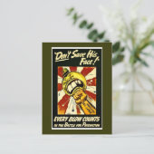 World War II -ヴィンテージ – アメリカ労働党 ポストカード (スタンド正面)